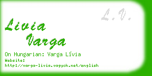 livia varga business card